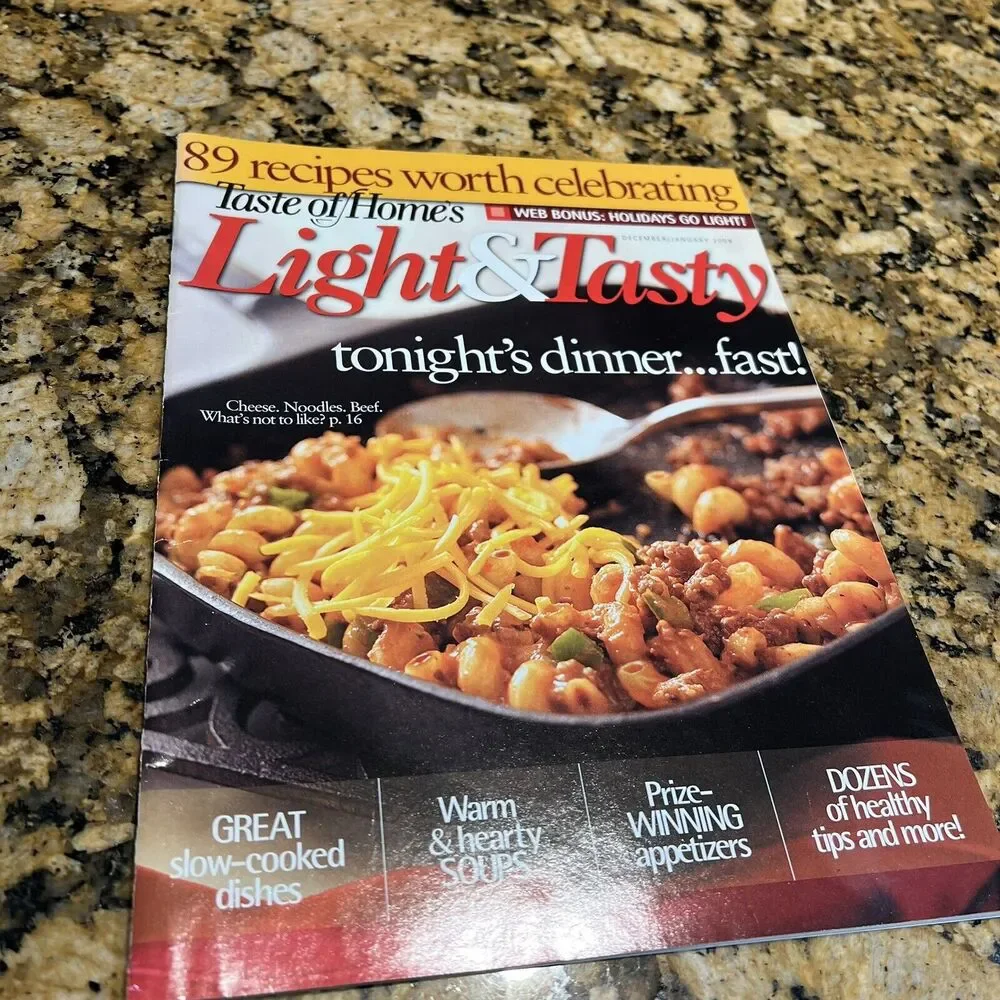 Taste of Homes Light And Tasty Cooking Recipe Magazines 2008 Back Issue Set Of 6